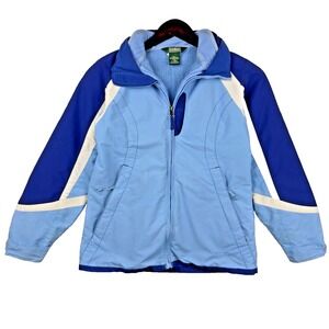 L.L.Bean Girls 8 Blue Ski Jacket Fleece Lined Hooded Winter Coat
